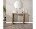 Kaptafel curvo Romano travertin keramiek - 100x35x76 cm - Japandi