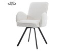 Livo Armstoel - fabric Ascot 1 White (draaibaar)
