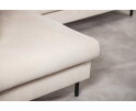Hoekbank Caspian Links By-Olaf – Stof Fjord Beige ribstof – Metalen Poten – 3-zits Hoekbank - 264x186 cm