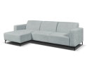 Hoekbank Nolan met Chaise Longue Links &ndash; Cremona Stof - Lichtgrijs - 275x150x84 cm