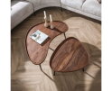 Salontafel Ayla organisch set van 2 acaciahout - bruin
