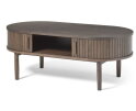 Salontafel Meta ovaal eikenhout 60x120 cm - Espresso