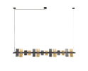 Hanglamp 14L cylinder mixed glass  (G9) - Artic zwart