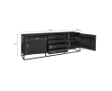 Dressoir New York | Mango Metaal Zwart | 210 cm