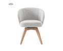 Brescia Armstoel - fabric Puente 09 light grey (draaibaar)