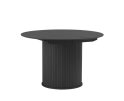 Eettafel Nola rond eikenhout uitschuifbaar &Oslash;120-167 cm - zwart