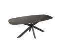 Eetkamertafel spider deens ovaal 180 - Ceramic fossil black