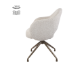 Tower Living eetkamerstoel Porto draaibaar Anodic - Toro 25 cream