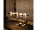 Hanglamp 10L cylinder mixed glass (G9) - Artic zwart