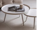 Witte salontafels set van 2