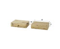 Nachtkastje 1L set/2 tree XS - Massief acacia naturel