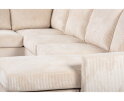 3 seater corner left, fabric Lincoln 03, RIB460 beige