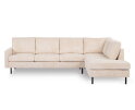 3 seater corner right, fabric Lincoln 03, RIB460 beige