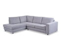 Hoekbank Livaro Beige - Zoom 19 Ribstof &ndash; Ottomane Links &ndash; 261x204 cm