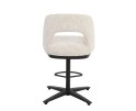 Caldes Barstoel - fabric Ted 24 off-white (draaibaar)