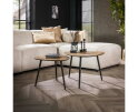 Salontafel Trinity set van 2 driehoekig metallic - Brons antiek