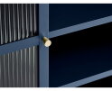 Vitrinekast Bronco metaal 140 cm - Blauw