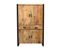 Opbergkast Britt mangohout 4 deuren 115 cm - Naturel