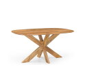 Eettafel Deens Ovaal Runa met Houten Onderstel 160