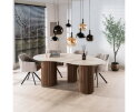 Eettafel Kuho organisch travertin keramiek 215x120 cm - Japandi