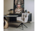 Eetkamerstoel Bardi met armleuning draaibaar - Stof Haga 30 Beige