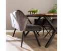 Eetkamerbank Raster Velvet - Antraciet - 180x58x81 cm