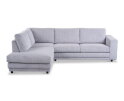 Hoekbank Livaro Beige - Zoom 19 Ribstof &ndash; Ottomane Links &ndash; 261x204 cm