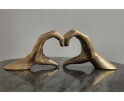 Antique Brass Heart Sculpture