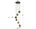 Hanglamp 6L stellar - Artic zwart
