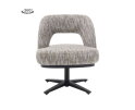 Eetkamerstoel Caldes draaibaar Chenille - TED 8 white-grey
