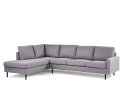 By-Olaf Hoekbank Malmo Links Grijs – 3-zits hoekbank - stof Malmo 90 - metalen poten – 268x189 cm