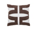 Isla Kussen Borduur Micro Velvet Chalkwhite 45x45cm - WOOOD Exclusive