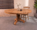Ronde Eettafel Teakhout met Bolpoot "Bali"-&Oslash;100 cm