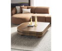 Salontafel Arcus walnootfineer 122x122cm - bruin | Eleonora