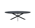 Eiken eettafel Ferris | Ovaal 210 cm | Zwart