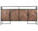 Dresser Criss Cross No.2, 4 doors, open rack,100x200x40 cm, mixed wood