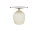 Vigo sidetable 45x45x41 fixed white glass