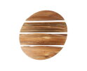 Wandschap set/4 rond - Massief margosa naturel