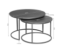 Salontafel Madison Natural | 70 cm | Set van 2