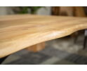 Boomstam eettafel massief acaciahout met spinpoot - 220x100 cm