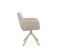Eetkamerstoel Monaco draaibaar Venus beige - Be fine light grey 120