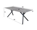Eettafel betonlook 3D ovaal 190 cm - Grijs