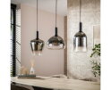 Hanglamp 3L mix grey shaded - Artic zwart