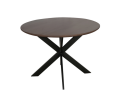 Eettafel Madison Walnut | 110 cm | Poot Black