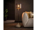 Vloerlamp 1L rechte kap natural - Natural grey