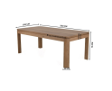 Eettafel Dallas Naturel Mangohout 200 cm