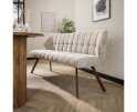 Eetkamerbank Raster - Hoven zand - bruin metaal - 180x58x81 cm