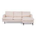 By-Olaf Hoekbank Caspian met Chaise Longue - hoek links/rechts - Ribstof fjord Beige – 218x152 cm