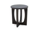 Bijzettafel Flow rond eiken &Oslash;45 CM - Espresso bruin - Japandi