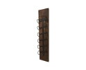 Wijnrek 6 flessen - 20x13x100 - Bruin/zwart - Oud hout/metaal